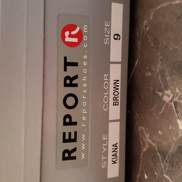 Report Kiana Brown Leather Wedges size 9 - Picture 6 of 6